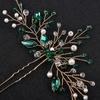 Green Hair Combs For Women Hair Accessories Bridal Headwear Hair Clip