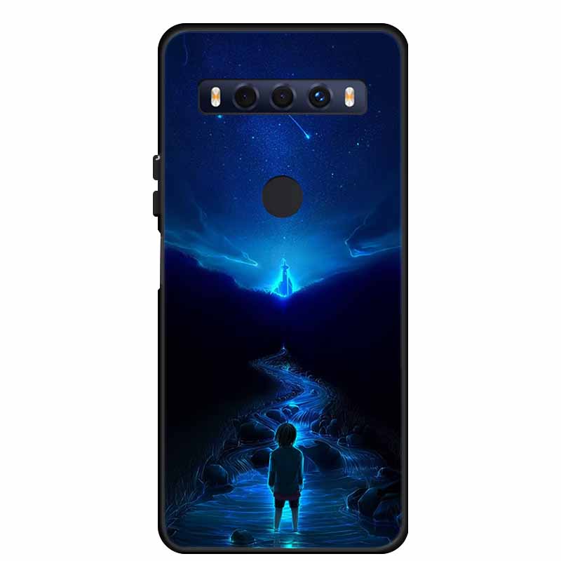 For TCL 10 SE Case 10SE Coque Black TPU Silicone Soft Back Cover Cases For TCL 10 SE Phone Case 6.52" Funda Bag Protective Shell