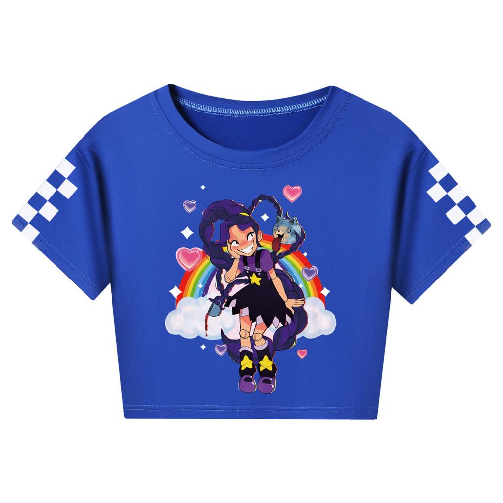5626 Kids Girls Lily Lovebraids Rainbow Print Short T-Shirt 110cm