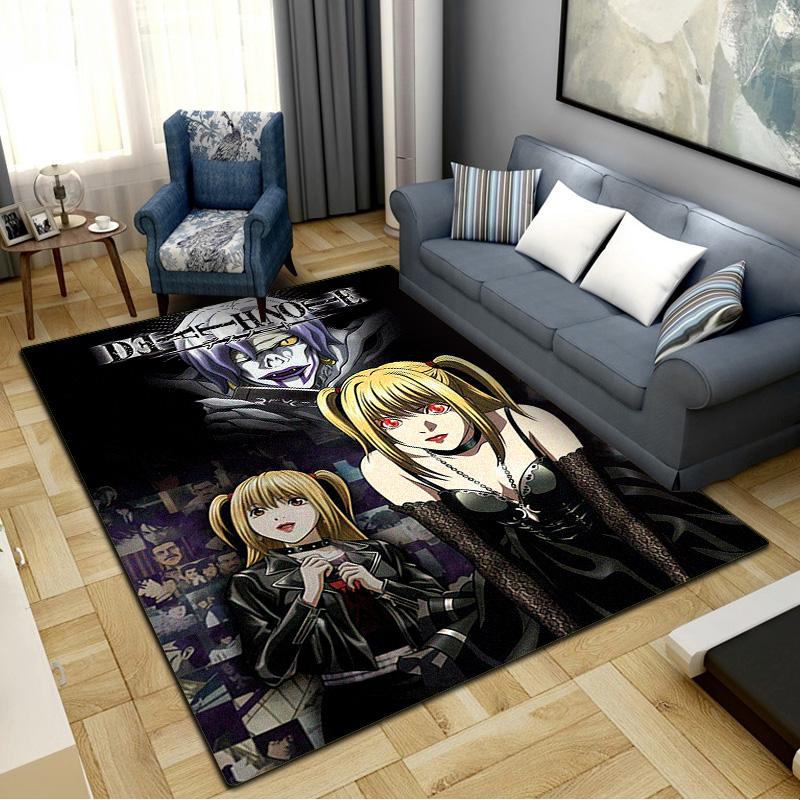 Death Note Anime Carpet Rug for Living Room Bedroom Home Sofa Decoration, Kids play Non-slip Floor Mat
