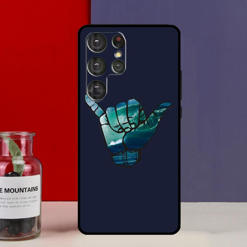 Surfer Surf Hang Loose Funda Case For Samsung Galaxy S25 Ultra S9 S10 S20 S21 S22 Plus S23 Ultra S24 FE Phone Cover