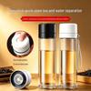 One-Click Tea Separation Double-Walled Glass Cup with Lanyard - Portable, High-Temperature Resistant, Perfect for Business and Travel