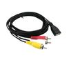 USB Female to 3RCA Male Audio/Video Cable for Set-Top Box