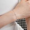 Romantic 18K Gold Plated S925 Silver Zircon Flower Bracelet 925 Sterling Silver Four Petal CZ Station Bracelet