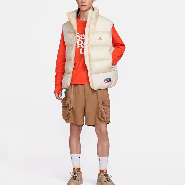 Nike Therma-Fit Adv ACG Lunar Lake Høyhalset Trykket Vest Unisex Topper Sand-Dune White FD4056-126