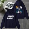 99 Nights in The Forest Fan Merch Graphic Print Black Hoodie, Unisex Harajuku Cartoon Fleece Pullover Sweatshirt for Women