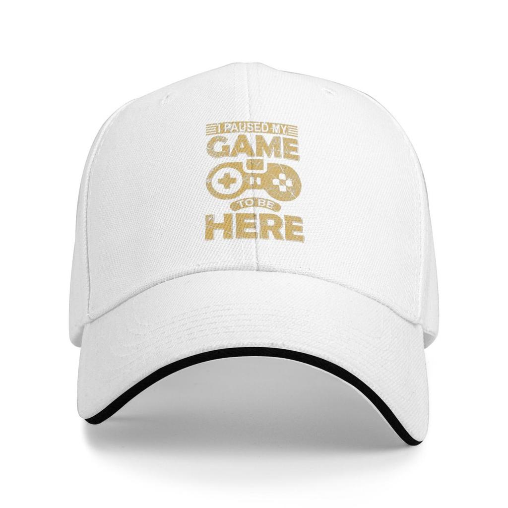 I Paused My Game To Be Here Game Controller Baseball Caps Snapback Baseball Hats Breathable Casual Casquette Outdoor for Unisex