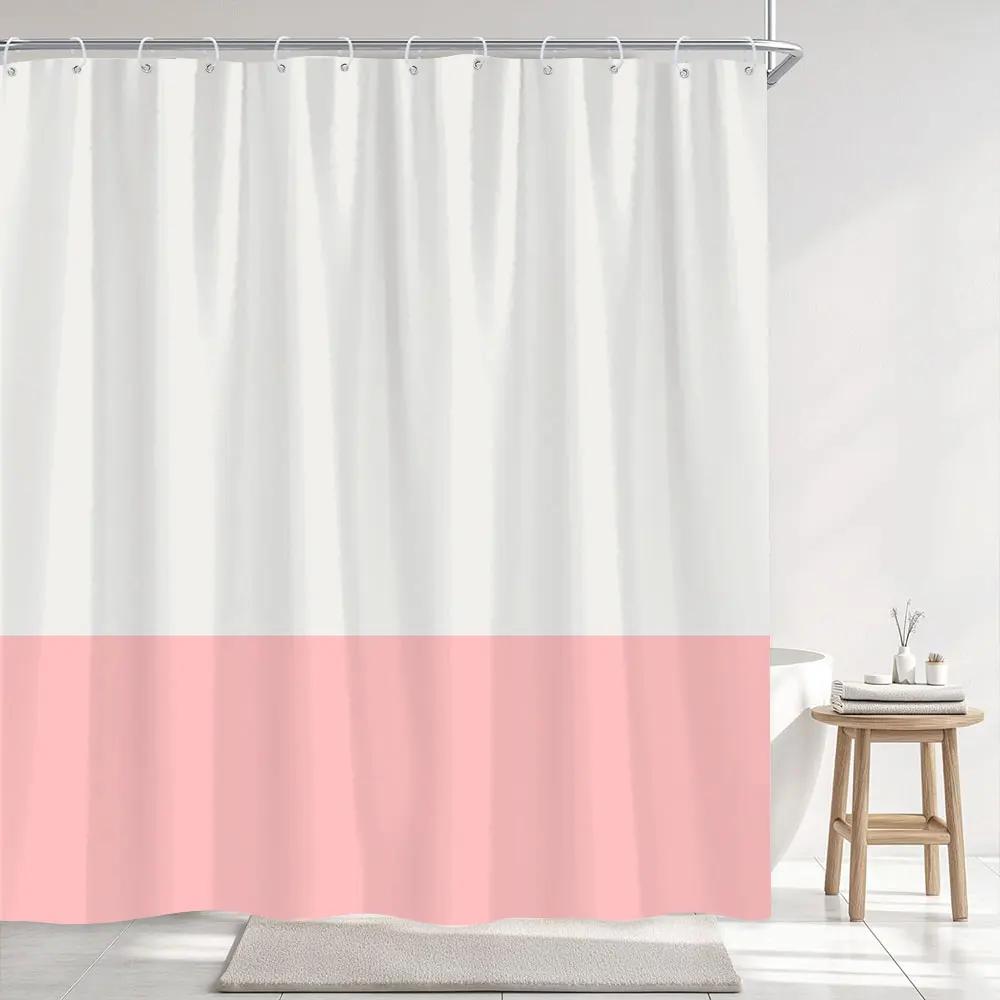 Abstract Geometric Lines Shower Curtain Simple Modern Style Striped Printed Polyester Fabric Shower Curtains Bathroom Decoration