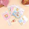 100Pcs 7X7+3Cm 10X10+3Cm Cute Cartoon Animal Printed Plastic Self-Adhesive Bags Cookie Biscuits Snack Package For Home Bakeries