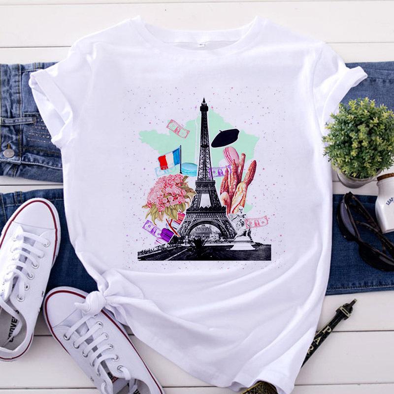 Summer Butterfly Flower Women's Printed Simple Letter Cute Pure Cotton Short Sleeved T-Shirts Women’s