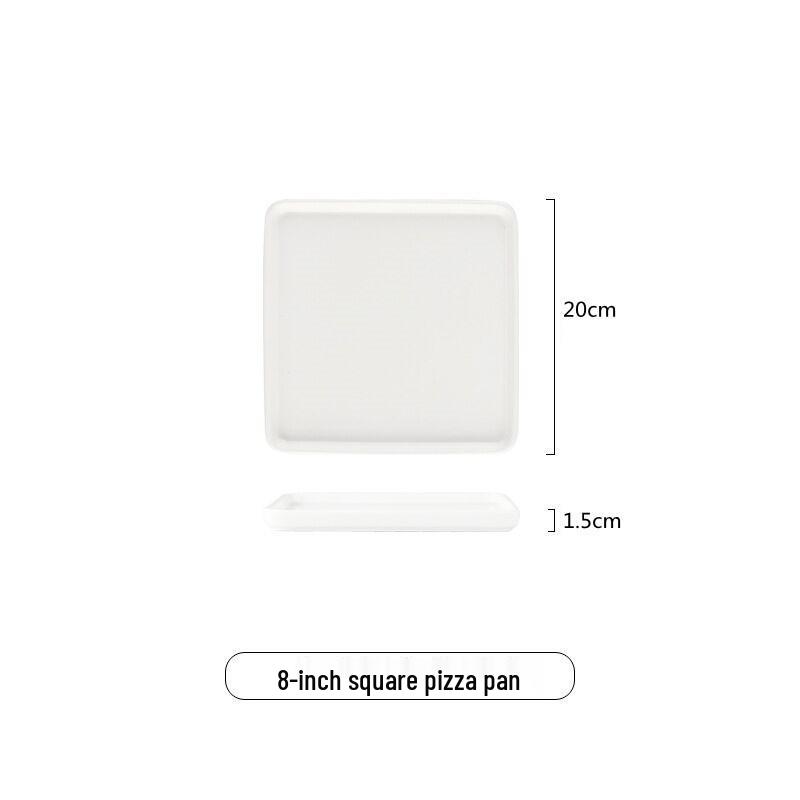 Gold-Rimmed Rectangular Ceramic Dessert and Sushi Plate