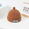 Pacifier Hat Baby Woolen Hat Autumn and Winter Warm Melon Skin Pullover Hat Children's Knitted Hat Versatile and Cute Baby Hat