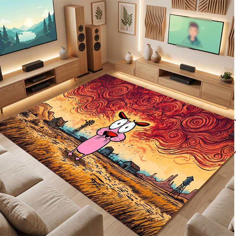 Courage the Cowardly Dog Rug Soft Thick Non Slip Floor Carpet for Bedroom Living Room Home Decor