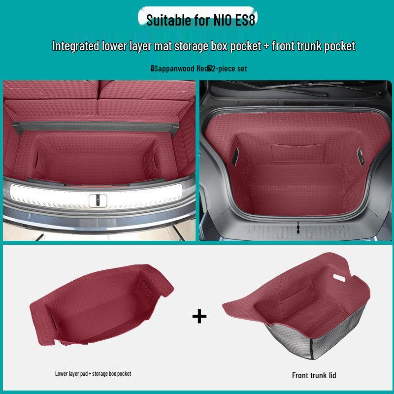 NIO ES8 Front & Rear Trunk Mat: Full-Coverage Leather Protection for 26 Models