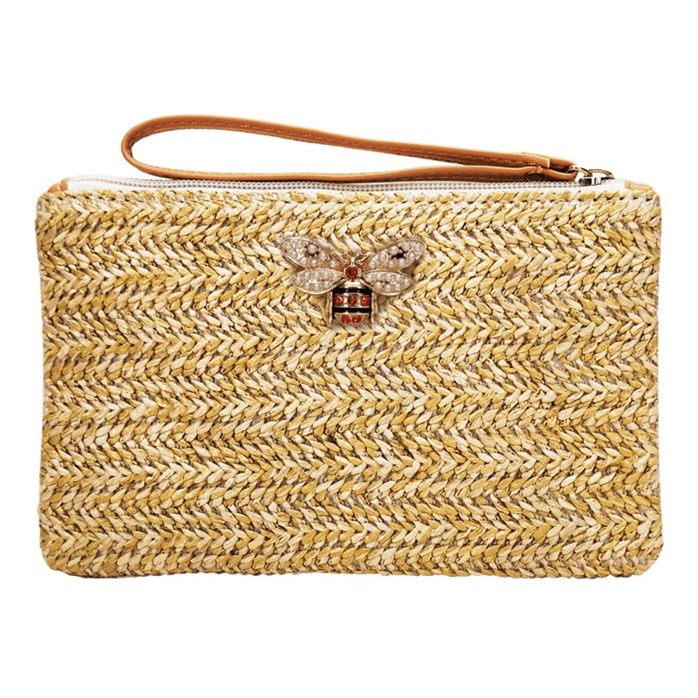Portefeuille Pochette Décontractée Sac pour Femme Sac de Plage d'Été Sac Portable pour Téléphone Portable et Monnaie Yellow multicolore