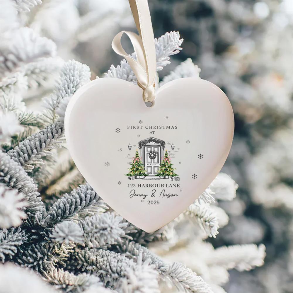 Personalised First Christmas in Our New Home Ornament New House Xmas Ornament Our First Home Keepsake Housewarming Bauble Gift