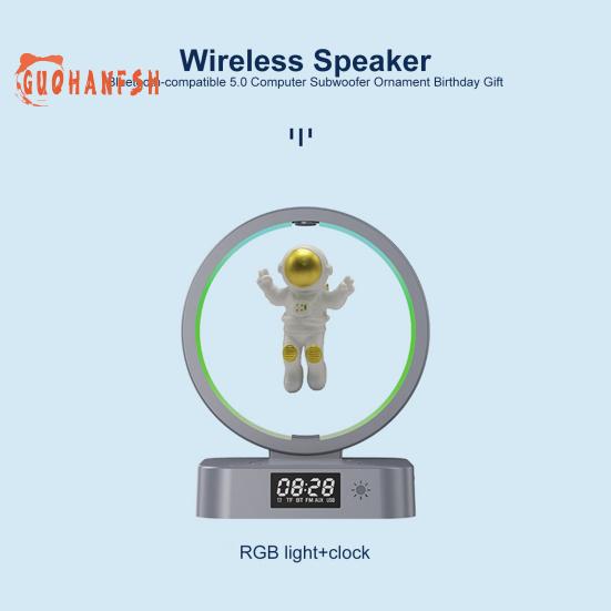 

Беспроводная колонка Maglev Astronaut с дисплеем времени, RGB-подсветкой и BT 5.0 — идеальное украшение для офиса и подарок на день рождения