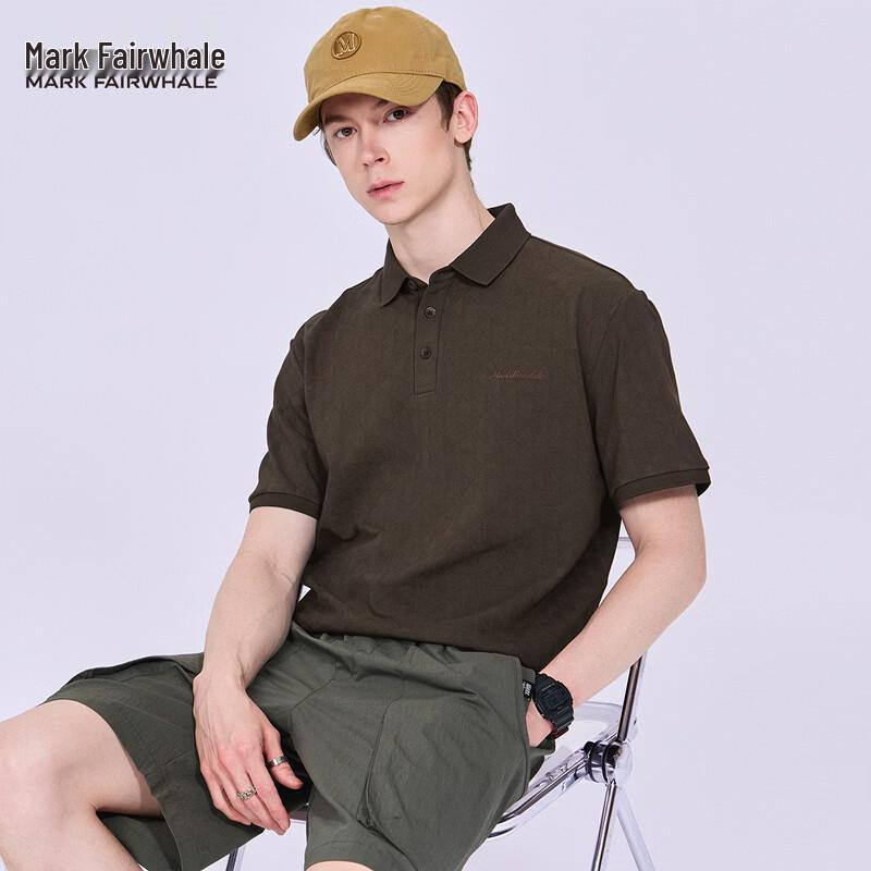 Mark Fairwhale Men s Subtle Print Embroidered Polo Shirt S