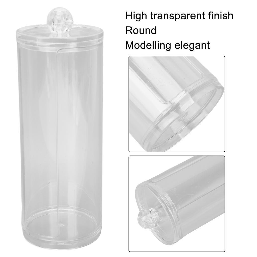 Cotton Pad Dispenser Container Transparent Cotton Pad Organizer Makeup Cotton Round Holder