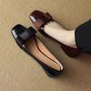 Special Offer Soft Leather Square Head High Heels Women's  New  Knot Thi Heel Versatile Single Oes