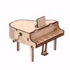 Wooden Toys Piano Model Assembling Toy 3D Puzzle Piano Music Box Model Kits Wooden Puzzle