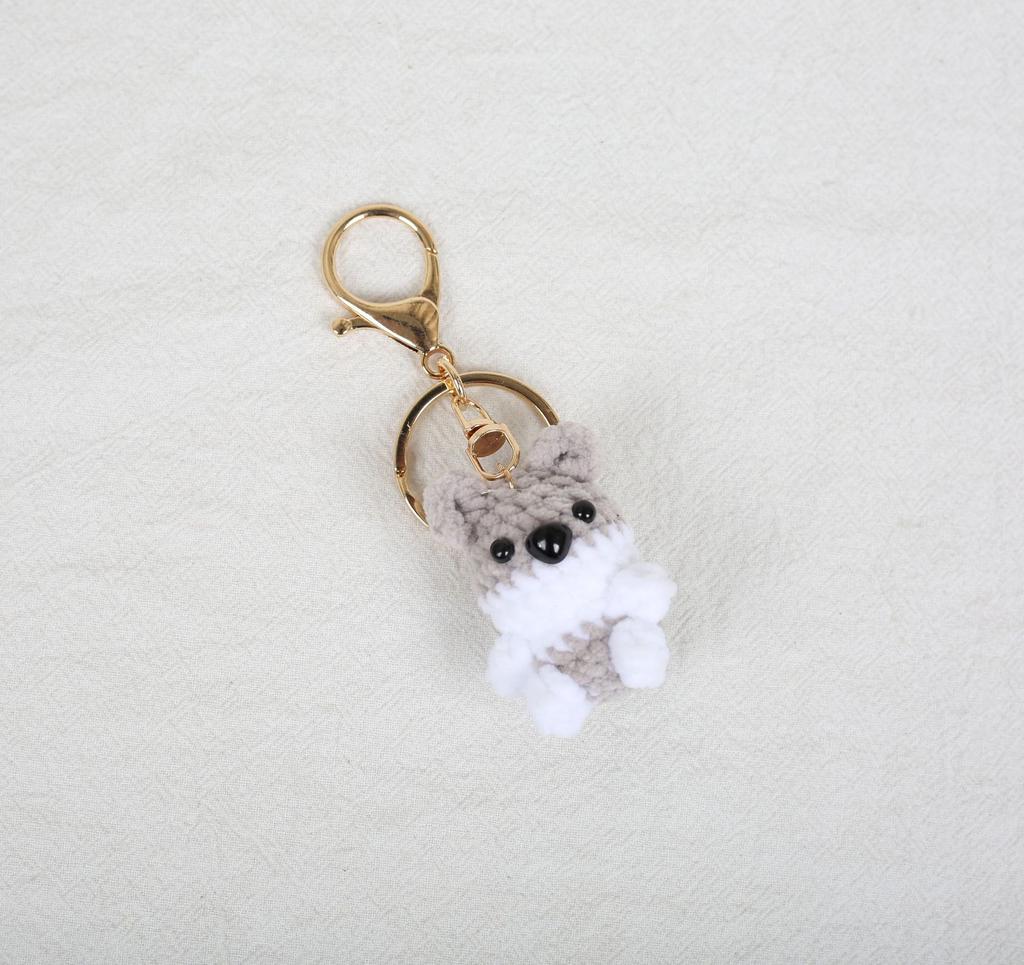 Mini Animal Doll Series Crochet Keychain Knitted Small Rabbit Doll Keyrings Mini Puppy Cute Keychain Custom Accessory