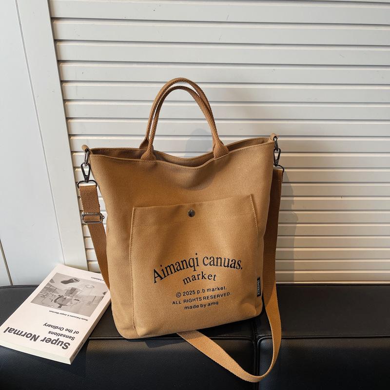 

Модная сумка-ведро большой вместимости с принтом букв, лето 2025, новая, персонализированная, повседневная, толстая, с косым плечевым ремнем