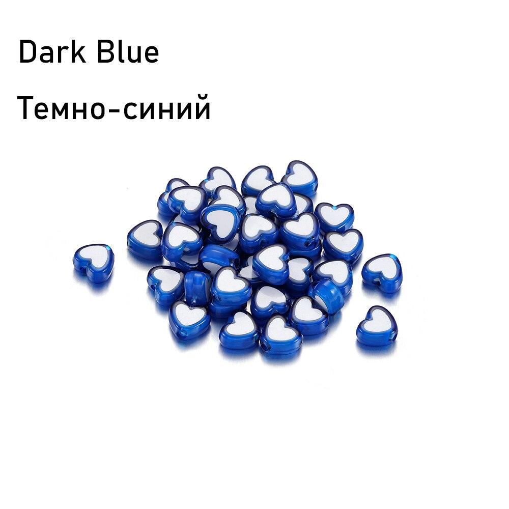 50 stücke Modeschmuck Liebe Herz Acrylperlen Lose Spacer Flache Runde Perlen Für Schmuckherstellung DIY Armband Zubehör