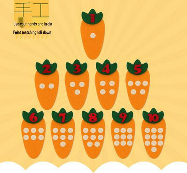 Colț de grădiniță DIY: Materiale Didactice Puzzle Numere din Pâslă