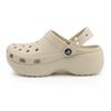 Crocs Klassische Plateau-Clogs Knochenfarben Damen S Sandalen Aquafarbene Schuhe