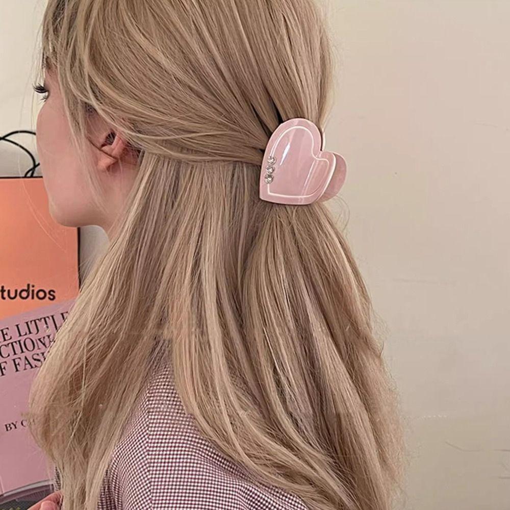 

Многослойная заколка для волос в форме любви Лоскутное одеяло Геометрическая заколка с акулой Женщина/Девушки