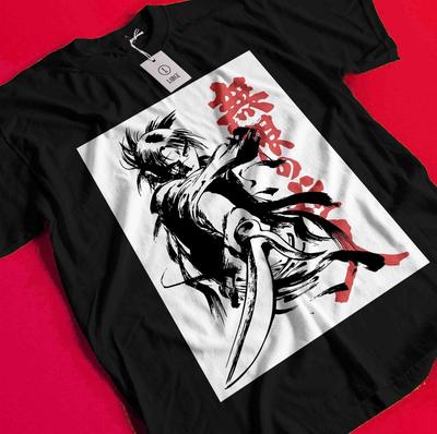 T-shirt Guerriero Samurai Katana Giapponese Streetwear Spada T-shirt Grafica Top Unisex BB377