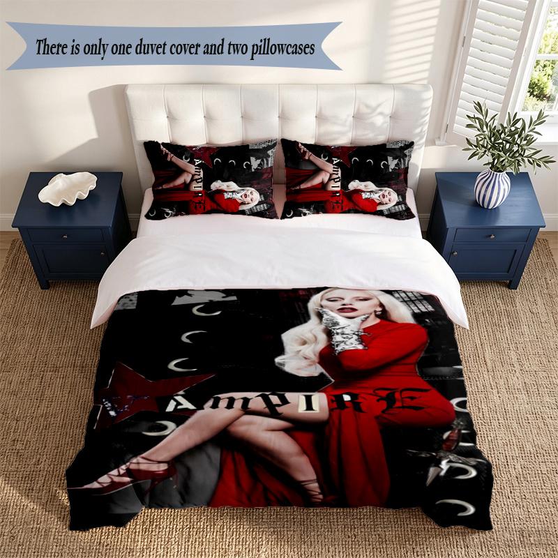 Lady Gaga (19) Duvet Cover Pillowcase 3 Piece Set Bedding Set 1 Duvet Cover with 2 Pillowcases for Bedroom Decor