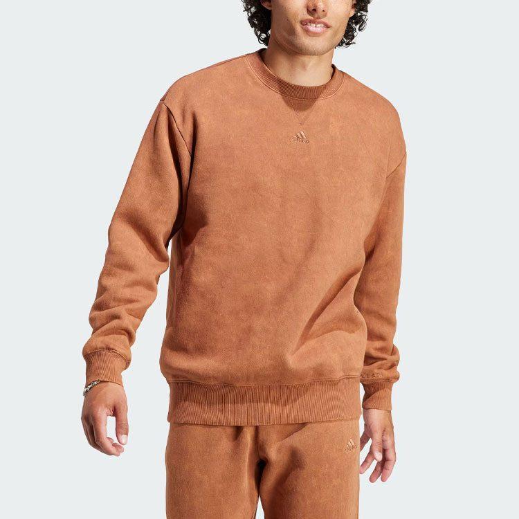 adidas Sweatshirts Men's Brown Crew Neck Moderate Regular IJ6927