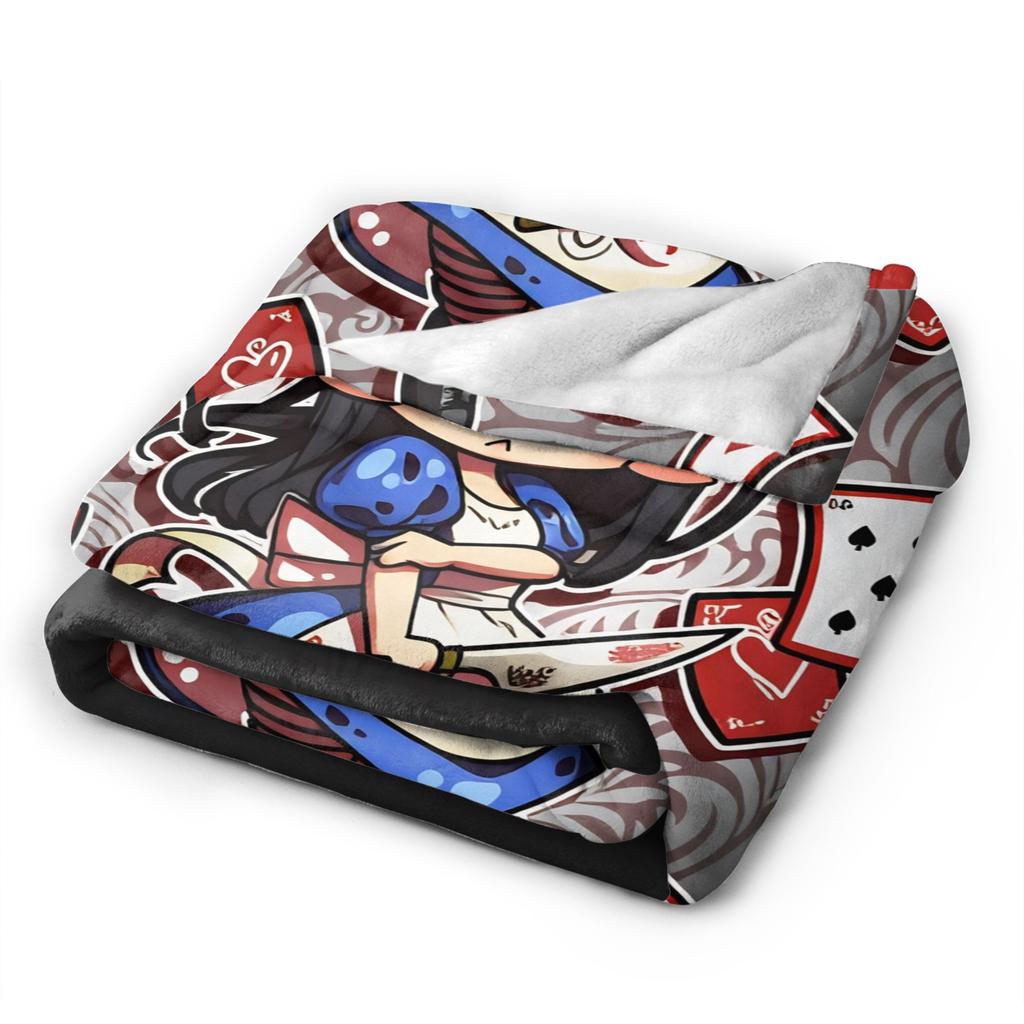 Dark Alice Madness Returns Game Flannel Blanket Spring  Warm Soft Throw Blanket Home Decor Pattern Bedspread Sofa Bed Cover