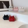 Cute Girl Bow Small Bag Fashion High Sense Polka Dot Small Square Bag Niche Single Shoulder Messenger Bag Women