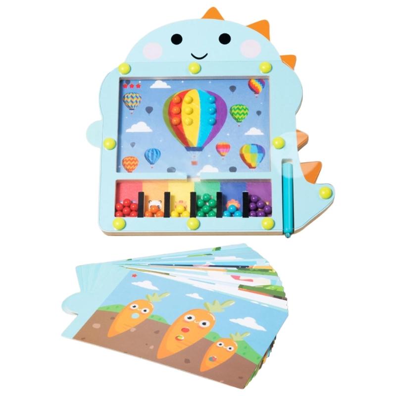 

Children Maze Sorting Maze Toy Kids Magnetic Colorful Beads Sorting Table Game Best Gift Beads Knowing Color 1