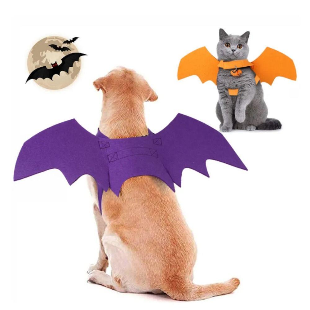 

Decorative Cat Bat Wings Harness with Bell Dog Wings Costumes Halloween
