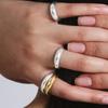 TOU [Silver925] 096 Semi Matte Bulging Silver Ring