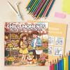 24 page Coloring book for stress relief, warmth and comfort, couple love, character coloring, drawing book