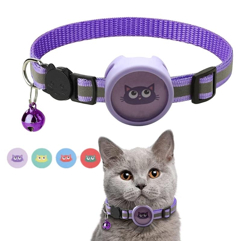 

Ошейник безопасности для домашних животных для Airtags Защитный держатель с наклейкой и X3UC