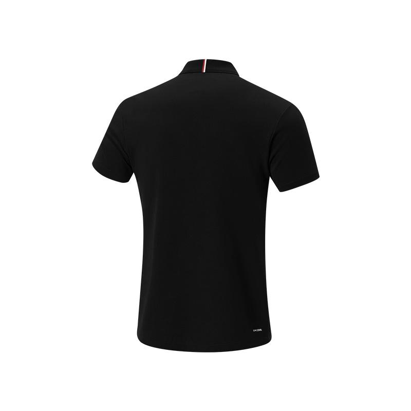 Li Ning Table Tennis Series National Team Competition Soft Breathable Collar Sports Short Sleeve Polo Shirt Unisex Polo Shirts APLW065-1