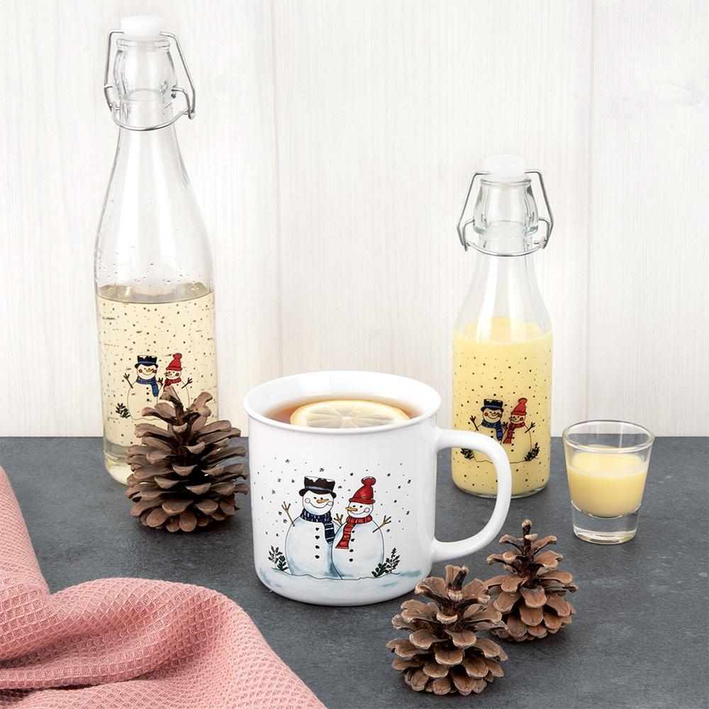 Kubek Ceramiczny do Kawy Herbaty Ziół Napojów Zimowy Świąteczny Duży 470 ml