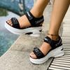 Fashion New Casual Women Beach Slope Shoes Women Mid Heels Sports Beach Sandals Girl Fashion Ladies Sandals Platform Wedge Heels Shoes