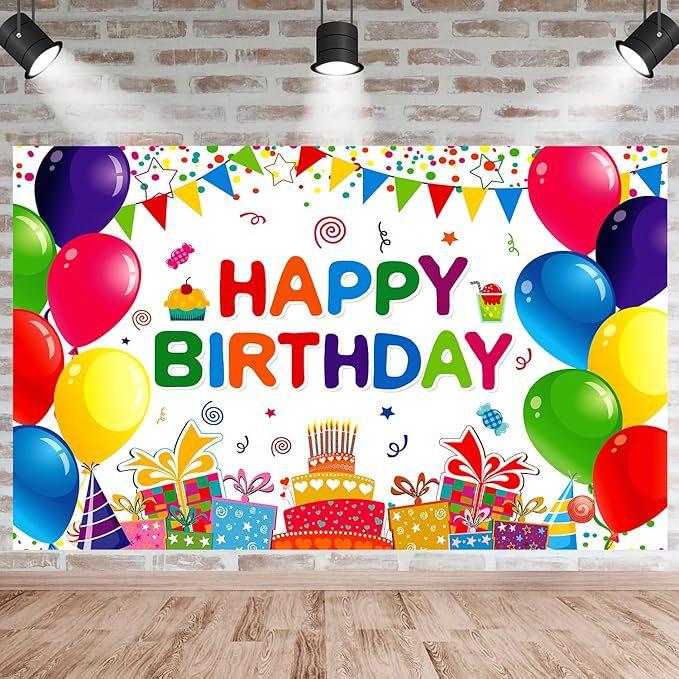 Birthday Party Background Event Decorative Banner Background Indoor and Outdoor Photography Photography Background 95*75cm