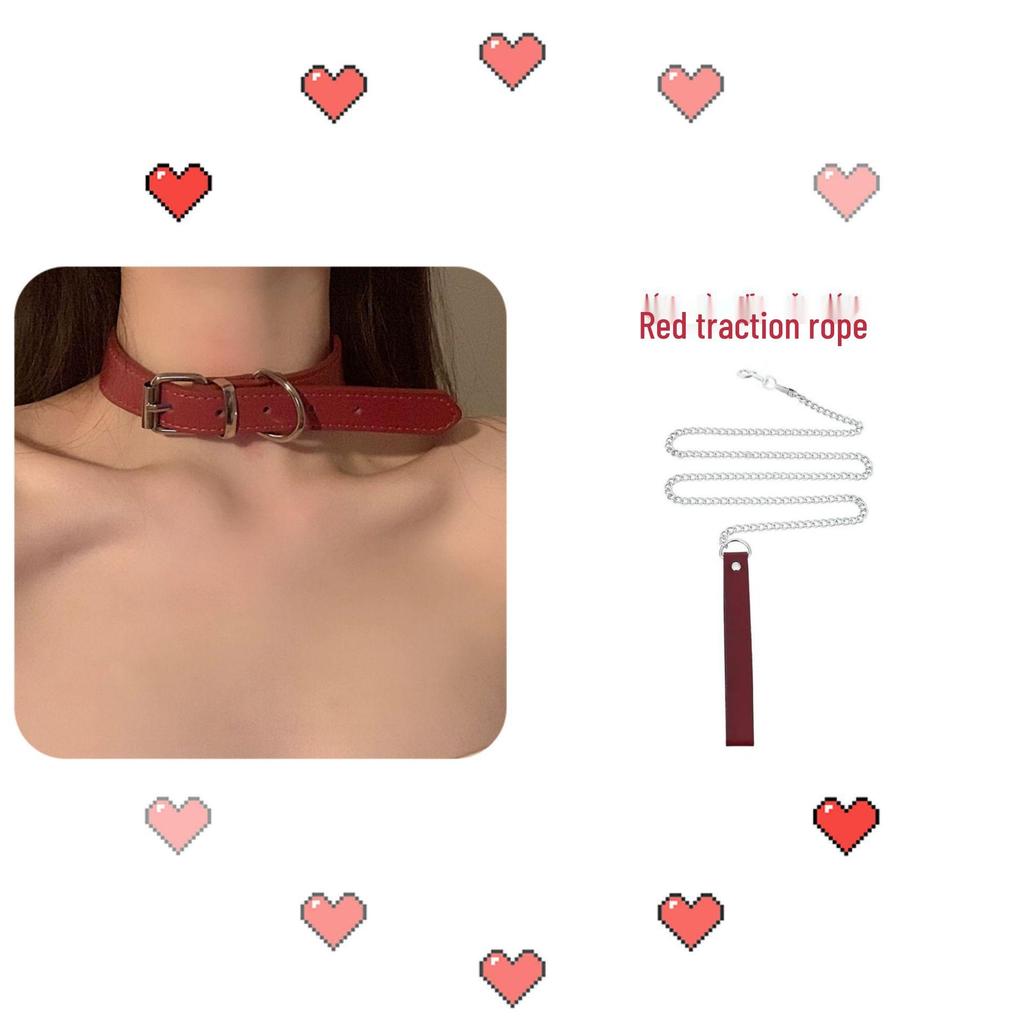 Unisex Leather Punk Chain Choker Necklace: Edgy, High-End Design