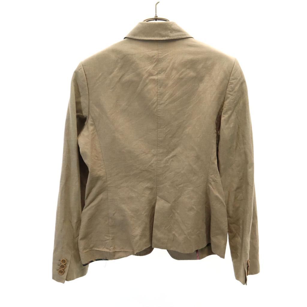 Paul Smith BLACK Leinenmischung maßgeschneiderte Jacke 42 beige Damen Gebraucht