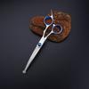 All-Steel Pet Grooming Scissors Set: Flat-Tooth & Curved Trimmers for Dog Hair Care.