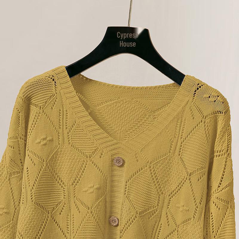 Women's Hollow Knit Long Sleeve Top
