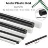 Barra di Acetal Plastica Tecnica Barra Tonda Nero/Bianco Lunghezza 100-300MM Diametro 5-15mm Adatta per ingranaggi cuscinetti e ricambi auto